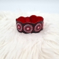Preview: Armband in schwarz/rot, 22cm lang